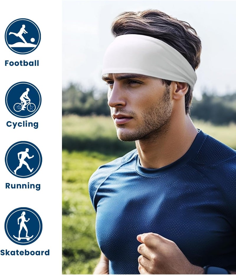 Supeniu Headband for Men & Women, Sweat Wicking Sports Sweatband Headbands, Workout Running Training Yoga Basketball Hairband - Image 2